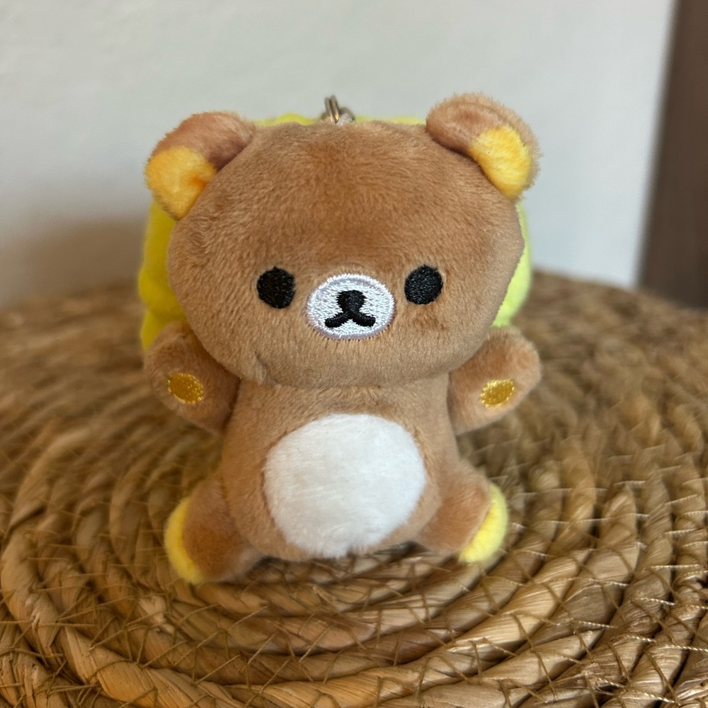 Rilakkuma Melon Bread Plush Keychain